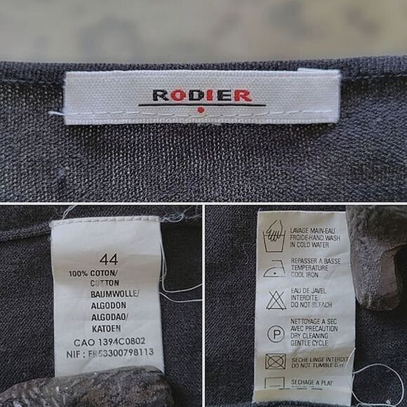 Vtg Rodier black lightweight knit sweater set - Picture 13 of 16